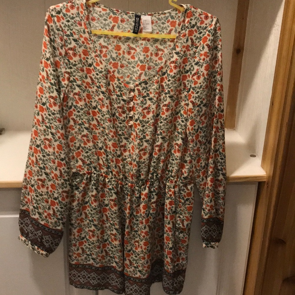 H&M bohemian floral print romper